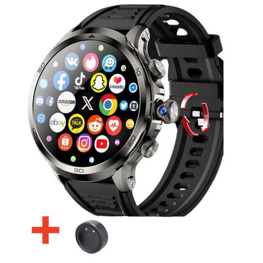 Montre Connectée H19 4G Avec SIM Carte Android 8.1 Caméra 900w Écran AMOLED 1.95 Pouce Batterie 1990mAh IP67 Étanche Pour Hommes Et Femmes