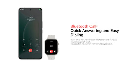 Global Version HONOR CHOICE InFoWear Watch 2i Smartwatch Écran AMOLED 1,85 pouces Surveillance de la santé tout au long de la journée Bluetooth Appel