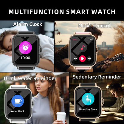 Montre intelligente étanche avec podomètre pour iPhone et Android, réponse à un message, surveillance du sommeil, informations et diag, sport, en effet, 1.83