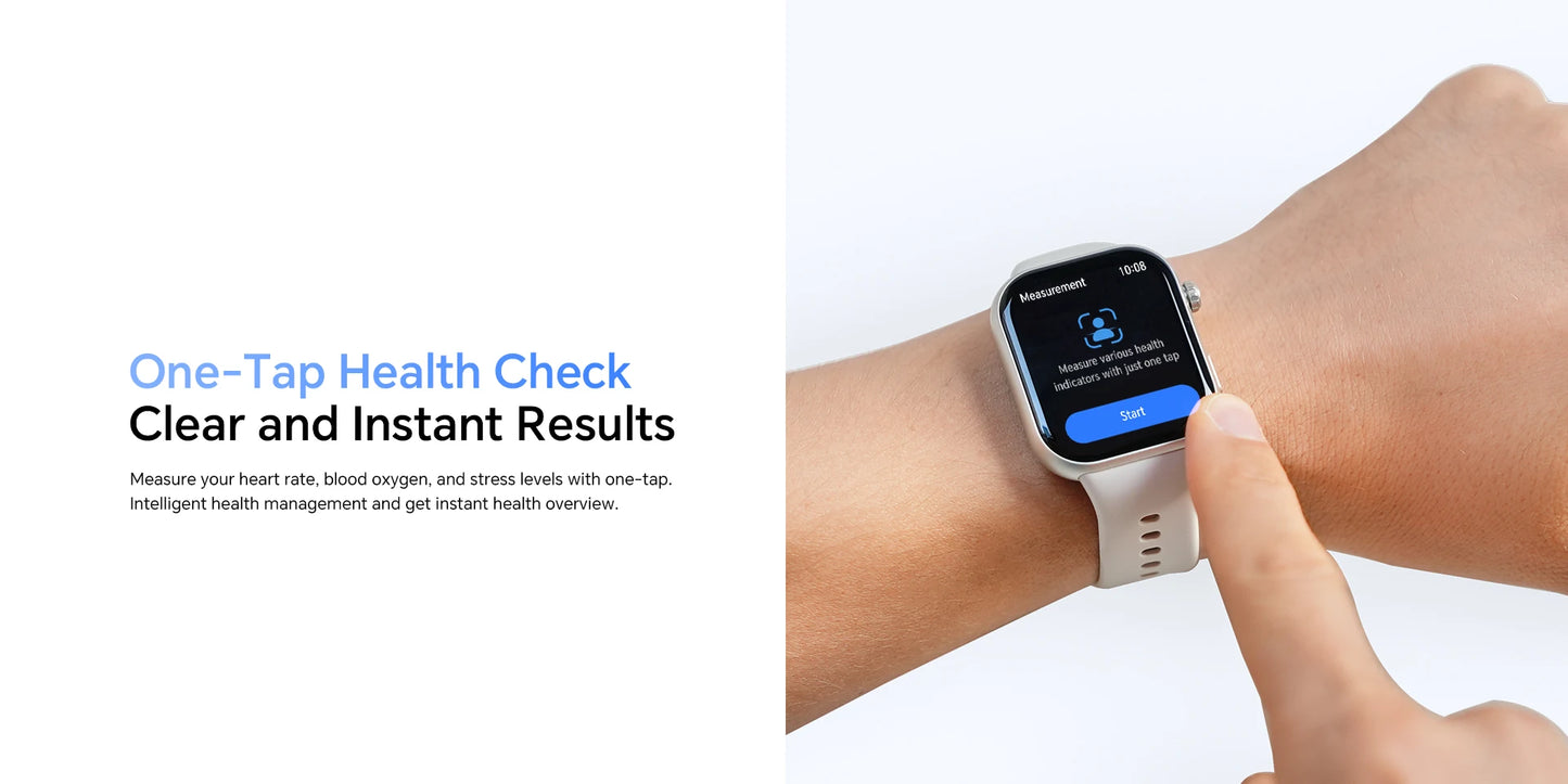 Global Version HONOR CHOICE InFoWear Watch 2i Smartwatch Écran AMOLED 1,85 pouces Surveillance de la santé tout au long de la journée Bluetooth Appel