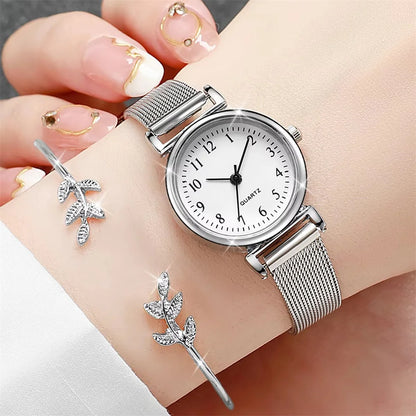 Montres pour Femme de mode Bracelet décontracté montres ensemble dames Simple cadran Quartz montres robe horloge Montre Femme