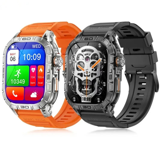 Montre intelligente K63 1.96 "AMOLED écran Bluetooth appel sport Tracker 380mAh longue veille moniteur de santé hommes Smartwatch