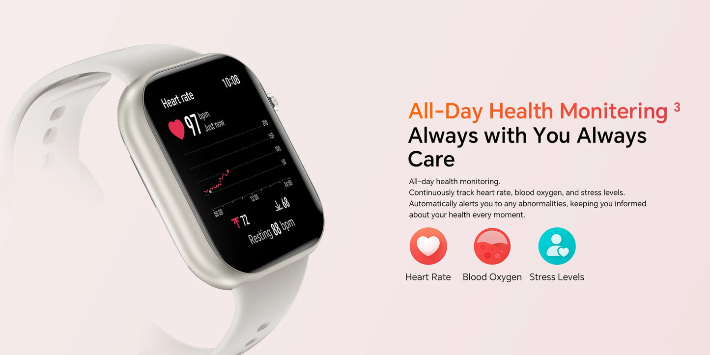 Global Version HONOR CHOICE InFoWear Watch 2i Smartwatch Écran AMOLED 1,85 pouces Surveillance de la santé tout au long de la journée Bluetooth Appel